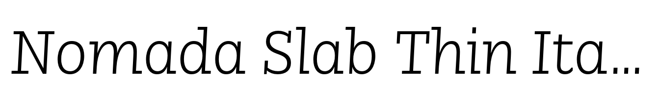 Nomada Slab Thin Italic